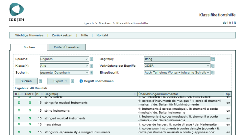 IPI classification tool